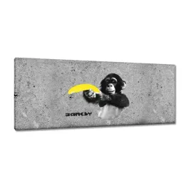 obrazy-100x40-banksy-banan-malpa