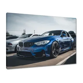 obrazy-70x50-niebieskie-bmw-m3-auto