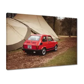 obrazy-70x50-czerwony-maluch-fiat-126p