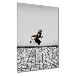 obrazy-70x100-banksy-kichajaca-babcia