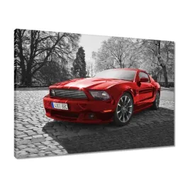 obrazy-70x50-czerwony-mustang