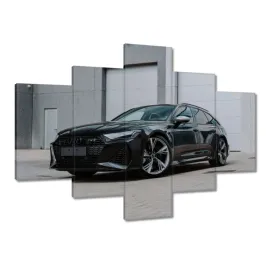 obrazy-100x70-czarny-samochod-audi