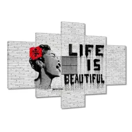 obrazy-100x70-banksy-life-is-beautiful