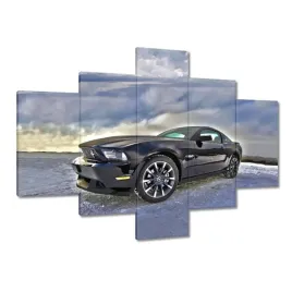obrazy-100x70-ford-mustang-na-sniegu-samochod-klasyk-made-in-usa