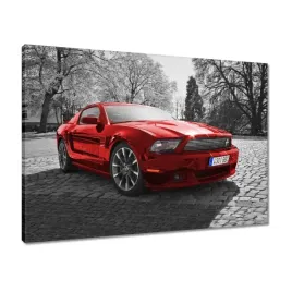 obrazy-70x50-czerwony-ford-mustang-usa