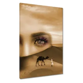 obrazy-80x120-pustynia-oczy-laska-sepia