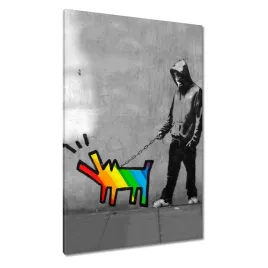 obrazy-80x120-banksy-teczowy-piesek