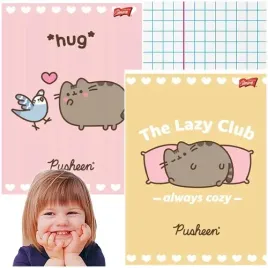 zeszyt-a5-kratka-32-kartki-laminowany-unipap-majewski-pusheen-kotek-2-szt