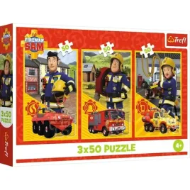 puzzle-dla-dzieci-3x50-elementow-ekipa-z-remizy-strazak-sam-trefl