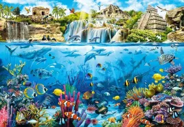 puzzle-1500-ukladanka-zwierzeta-ryby-delfiny-skarb-wyspa-piratow-9-castor