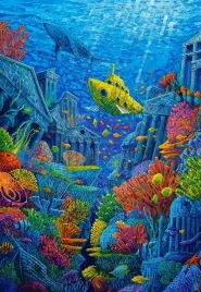 puzzle-1500-ukladanka-obraz-art-atlantyda-ryby-podwodne-miasto-9-castor