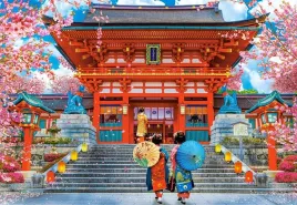 puzzle-1500-ukladanka-widok-japonia-palac-zamek-kwiaty-wisnie-9-castor