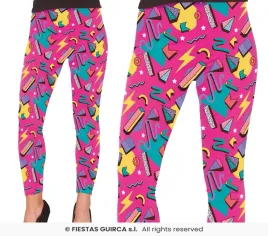 legginsy-rozowe-disco-geometryczne-spodnie-lata-80-90-m