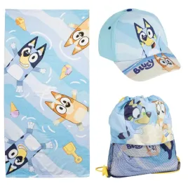 recznik-bluey-czapka-z-daszkiem-worek-niebieski-zestaw-plazowy-bluey-bingo