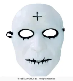 maska-z-krzyzem-biala-horror-satanisty-zakonnicy