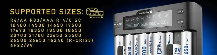 ladowarka-everactive-uc-800-stan-nowy-symbol-ladowanych-baterii-16340-17670-18350-18500-18650-20700-21700-25500-26650-9v-6f22-aa-aaa-c-r14-rcr123