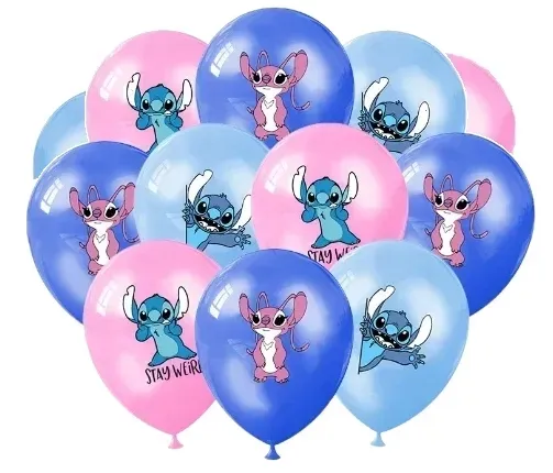 Balon balony lateksowe Stich Lilo Angela na urodziny 12 sztuk