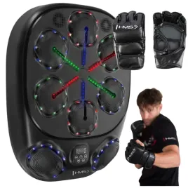 elektroniczna-tarcza-bokserska-bluetooth-na-sciane-z-glosnikiem-rekawice