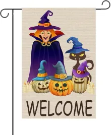 kinbom-97720-flaga-ogrodowa-baner-halloween-dwustronna-30x45-cm-lniana