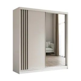 szafa-duza-na-ubrania-z-lustrem-200-cm-biala-lamele-czarne-nela200