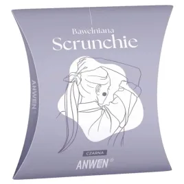 anwen-gumka-czarna-do-wlosow-scrunchie-bawelniana
