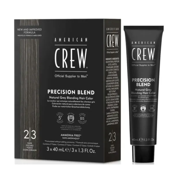 American Crew Precision Blend Cover 2-3 Dark odsiwiacz do włosów 3x40ml