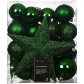 zielony-zestaw-ozdob-choinkowych-33-el-bombki-5-8-cm-z-gwiazda