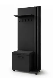 czarna-garderoba-przedpokoj-79cm-wieszak-lamele-siedzisko-lyon-mr
