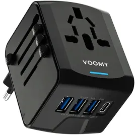 wtyczka-swiatowa-voomy-170-krajow-20w-3-usb-a-and-1-usb-c-czarna