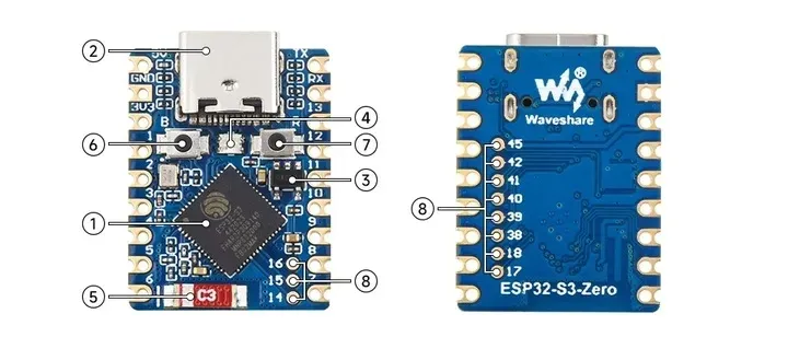 esp32-s3-mini-esp32-s3fh4r2-dual-core-processor-240mhz-esp32-s3-zero