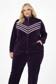 komplet-welurowy-4xl-plus-size-bawelniany-polski-cieply-sliwka-50-52
