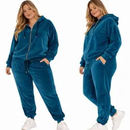 dres-damski-welurowy-50-52-5xl-rozpinany-morski-wygodny-otulajacy-welur-hi