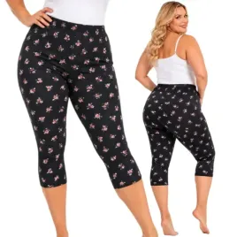 leginsy-rybaczki-damskie-kwiaty-za-kolano-wysoki-stan-kryjace-54-56-7xl-8xl