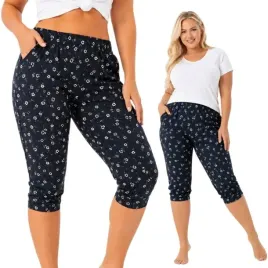 leginsy-rybaczki-damskie-kwiaty-kieszenie-za-kolano-kryjace-48-50-4xl-5xl