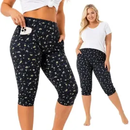 leginsy-rybaczki-damskie-kwiaty-kieszenie-za-kolano-kryjace-52-54-6xl-7xl