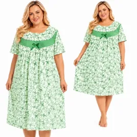 koszula-nocna-bawelna-100percent-motylki-prezent-krotki-rekaw-50-52-5xl-6xl
