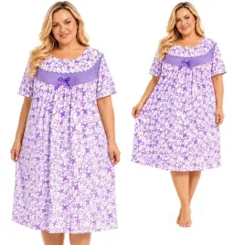 koszula-nocna-bawelna-100percent-motylki-prezent-krotki-rekaw-50-52-6xl-7xl