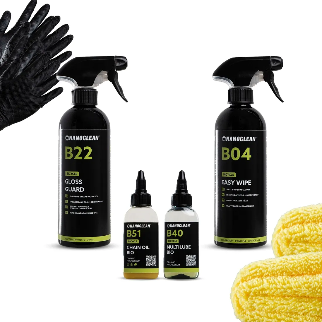 nanoclean-bike-zestaw-do-czyszczenia-roweru-smar-do-lancucha-olej-cleaner-gloss-guard-mtb-szosa-gravel-e-bike-stan-nowy