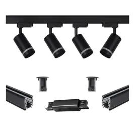4x-reflektor-szynowy-gu10-3f-ring-czarny-3f-szyna-2x1m-3f-lacznik-zasil