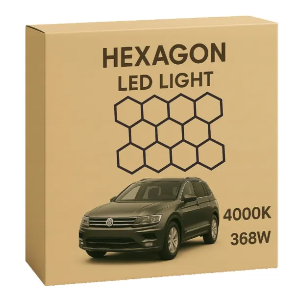 Nowoczesny zestaw LED HEXAGON 11 322W 4000K do biura studia i pracowni