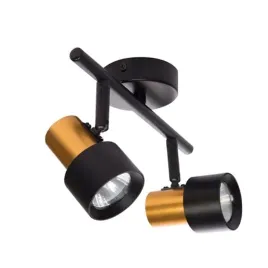 podwojna-lampa-spot-gu10-ruchomy-260mm-x2-czarno-zloty-do-przedpokoju