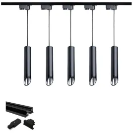 5x-reflektor-tuba-led-30cm-szyna-200-cm-czarno-srebrne-wewnetrzne-nad-stol