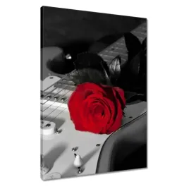 obrazy-50x70-gitara-elektryczna-z-roza