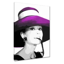 obrazy-50x70-hepburn-w-kapeluszu