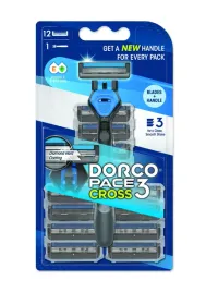 dorco-maszynka-do-golenia-pace3-cross-men-3-ostrza-12-wymiennych-wkladow