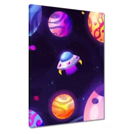 obrazy-50x70-statek-kosmiczny-i-kolorowe-planety