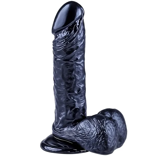 Czarny Penis Grube Dildo Z Przyssawką Dla Pań Realistyczny Sztuczny Członek