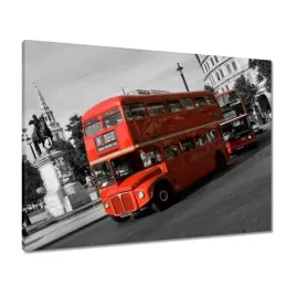 obrazy-80x60-czerwony-autobus-londyn