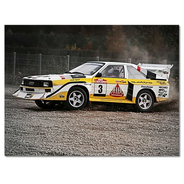 obrazy-80x60-audi-quattro-drift-bokiem-stan-nowy