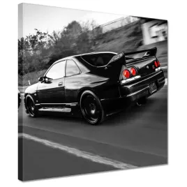obrazy-30x30-czarny-nissan-gtr-sport